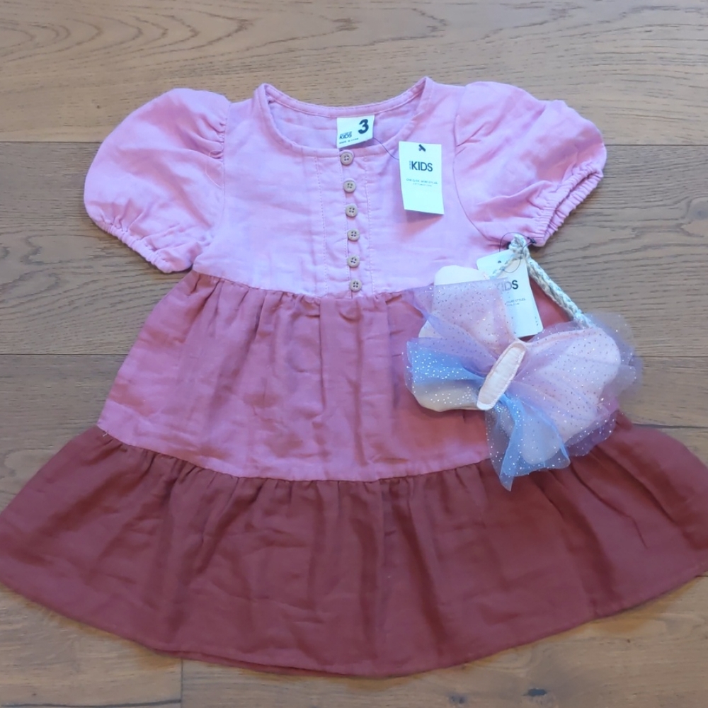 Cotton On color block dress with butterfly purse - Picture 1 of 9